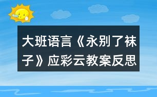 大班語(yǔ)言《永別了襪子》應(yīng)彩云教案反思