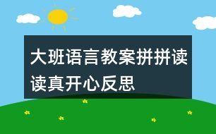 大班語言教案拼拼讀讀真開心反思