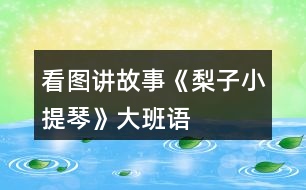 看圖講故事《梨子小提琴》———大班語言教學設計與反思