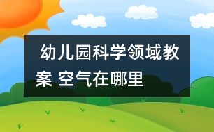  幼兒園科學(xué)領(lǐng)域教案 ：空氣在哪里