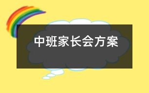 中班家長(zhǎng)會(huì)方案