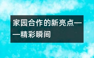 家園合作的新亮點(diǎn)――精彩瞬間