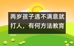 兩歲孩子遇不滿意就打人，有何方法教育――王文革回答