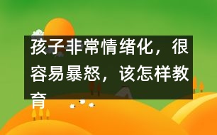 孩子非常情緒化，很容易暴怒，該怎樣教育