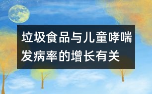 垃圾食品與兒童哮喘發(fā)病率的增長有關