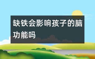 缺鐵會影響孩子的腦功能嗎