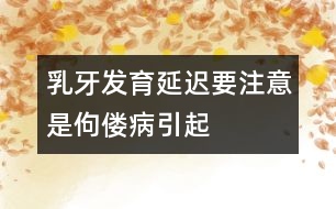 乳牙發(fā)育延遲要注意是佝僂病引起