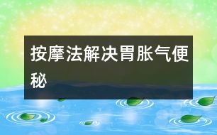 按摩法解決胃脹氣、便秘