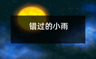 錯(cuò)過的小雨