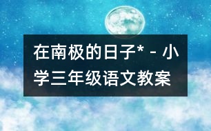 在南極的日子* - 小學(xué)三年級語文教案