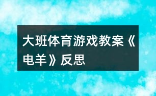 大班體育游戲教案《電羊》反思