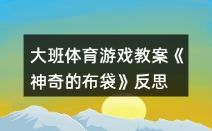 大班體育游戲教案《神奇的布袋》反思