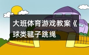 大班體育游戲教案《球類、毽子、跳繩、球拍》