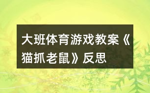 大班體育游戲教案《貓抓老鼠》反思