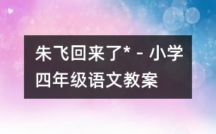 朱飛回來(lái)了* - 小學(xué)四年級(jí)語(yǔ)文教案