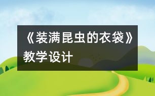 《裝滿昆蟲的衣袋》教學(xué)設(shè)計(jì)