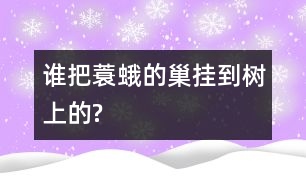 誰(shuí)把蓑蛾的巢掛到樹(shù)上的?