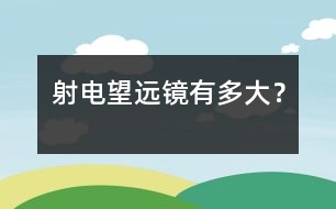 射電望遠鏡有多大？