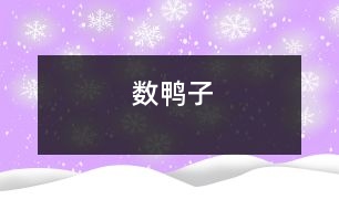 數(shù)鴨子