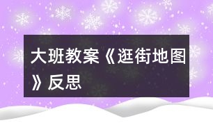 大班教案《逛街地圖》反思