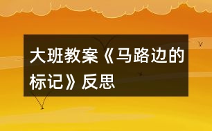 大班教案《馬路邊的標記》反思