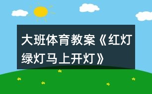 大班體育教案《紅燈、綠燈、馬上開燈》反思