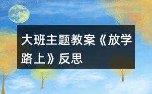 大班主題教案《放學路上》反思