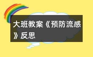 大班教案《預防流感》反思