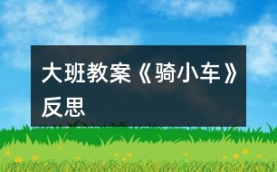 大班教案《騎小車》反思