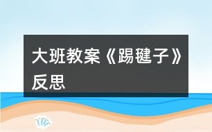 大班教案《踢毽子》反思