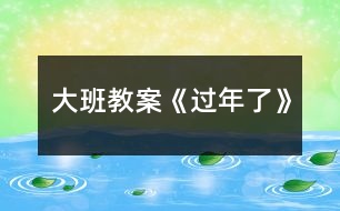 大班教案《過年了》