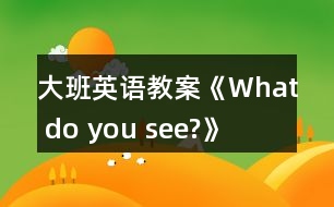 大班英語教案《What do you see?》