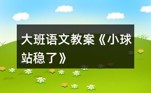 大班語(yǔ)文教案《小球站穩(wěn)了》