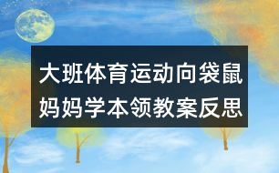 大班體育運(yùn)動向袋鼠媽媽學(xué)本領(lǐng)教案反思