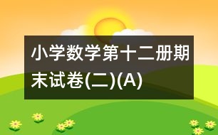 小學(xué)數(shù)學(xué)第十二冊(cè)期末試卷(二)(A)