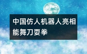 中國仿人機(jī)器人亮相能舞刀耍拳