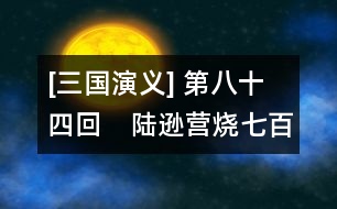 [三國(guó)演義] 第八十四回　陸遜營(yíng)燒七百里　孔明巧布八陣圖