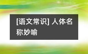 [語文常識(shí)] 人體名稱妙喻