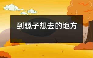 到騾子想去的地方